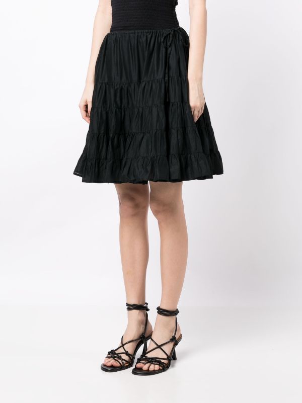 Merlette NYC Ruffle-Detailing Cotton Mini Skirt