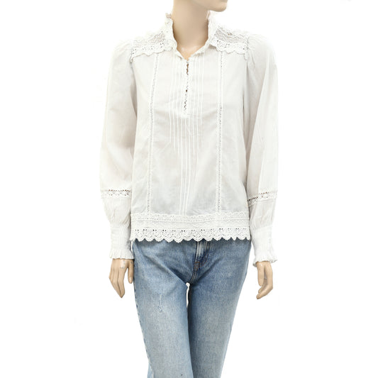 Odd Molly Anthropologie Crochet Lace Blouse Top