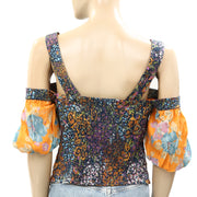 Love The Label Anthropologie Patchwork Cropped Tank Top