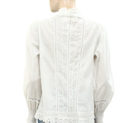 Odd Molly Anthropologie Crochet Lace Blouse Top