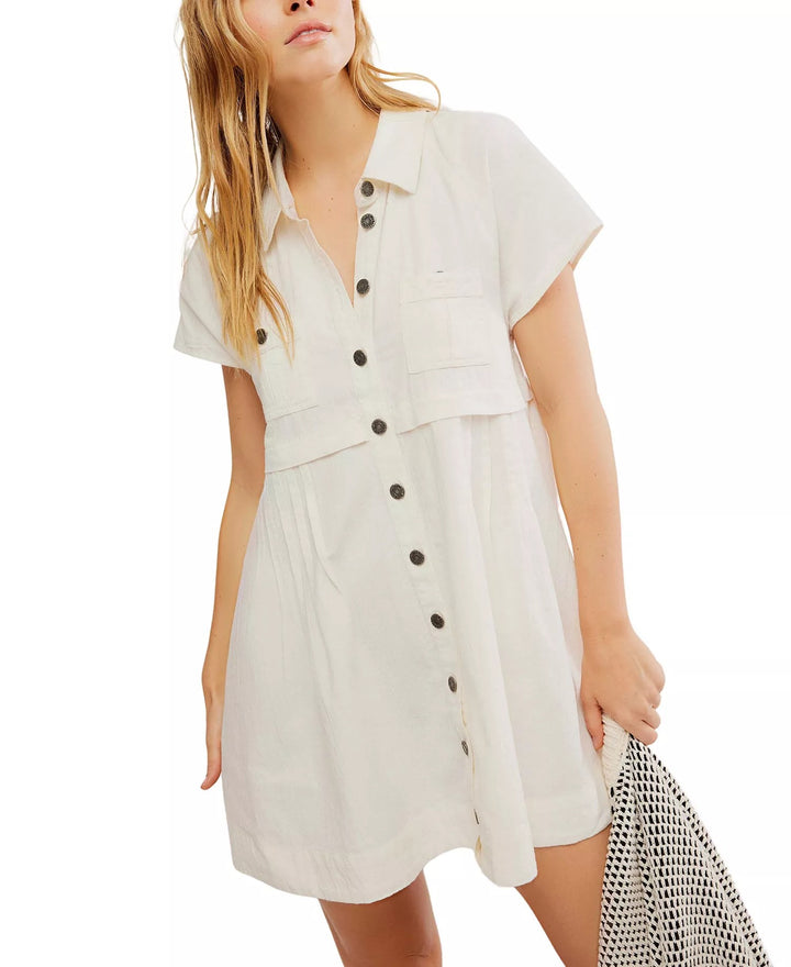 Free People We The Free Ronnie Poplin Mini Dress