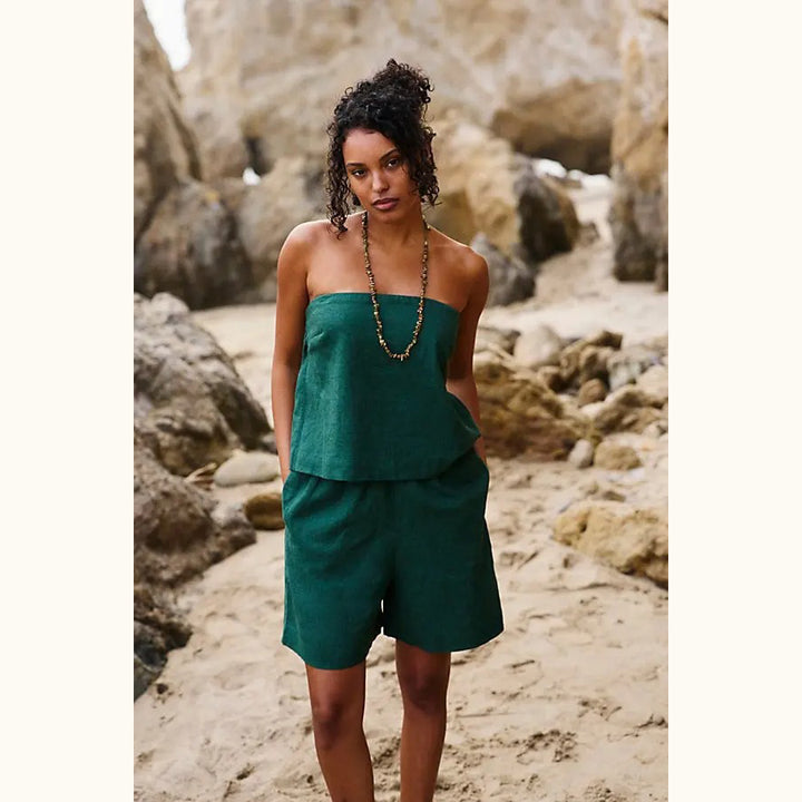 Free People Free-est Gotta Have It Cotton-Linen Tube Top