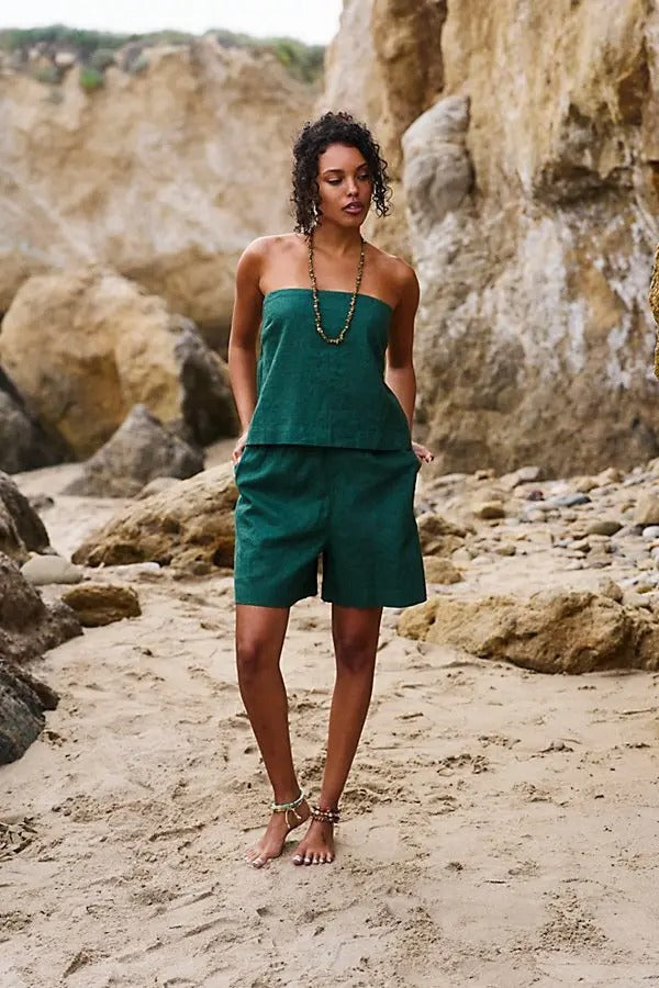 Free People Free-est Gotta Have It Cotton-Linen Tube Top