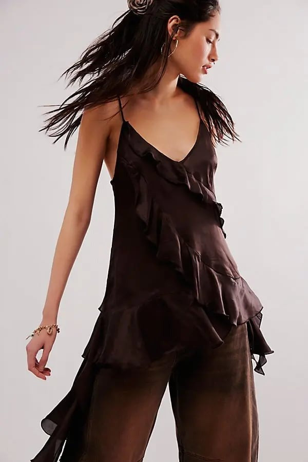 Free People Shake Your Love Tank Cami Tunic Top