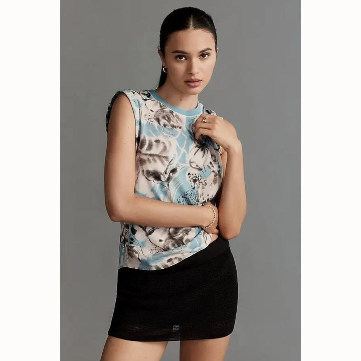 Anthropologie Pilcro Vinnie Cotton-Slub Muscle Tee Blouse Top