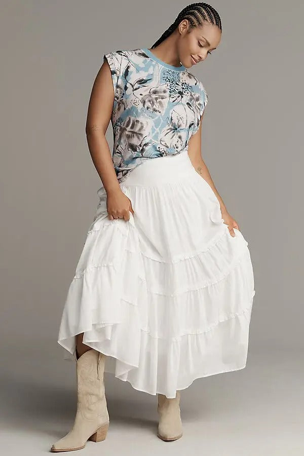 Anthropologie Pilcro Vinnie Cotton-Slub Muscle Tee Blouse Top