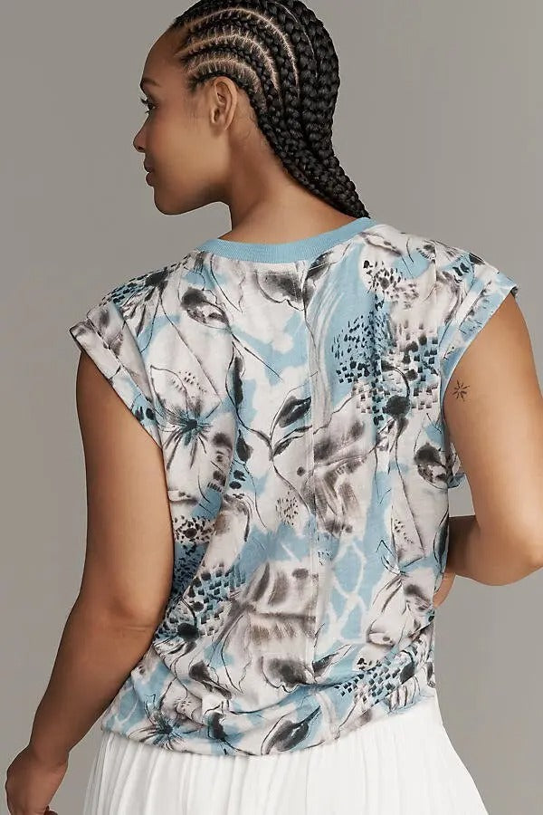 Anthropologie Pilcro Vinnie Cotton-Slub Muscle Tee Blouse Top