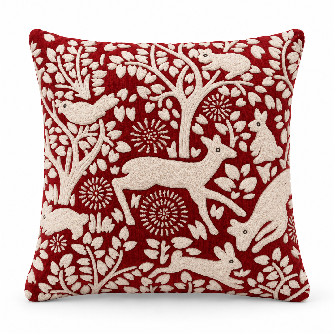 1 PCS Animal Embroidered Cushion Cover Square Throw Pillow SofaHome Decor