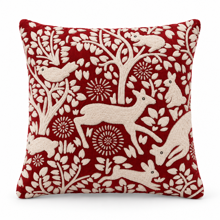 1 PCS Animal Embroidered Cushion Cover Square Throw Pillow SofaHome Decor