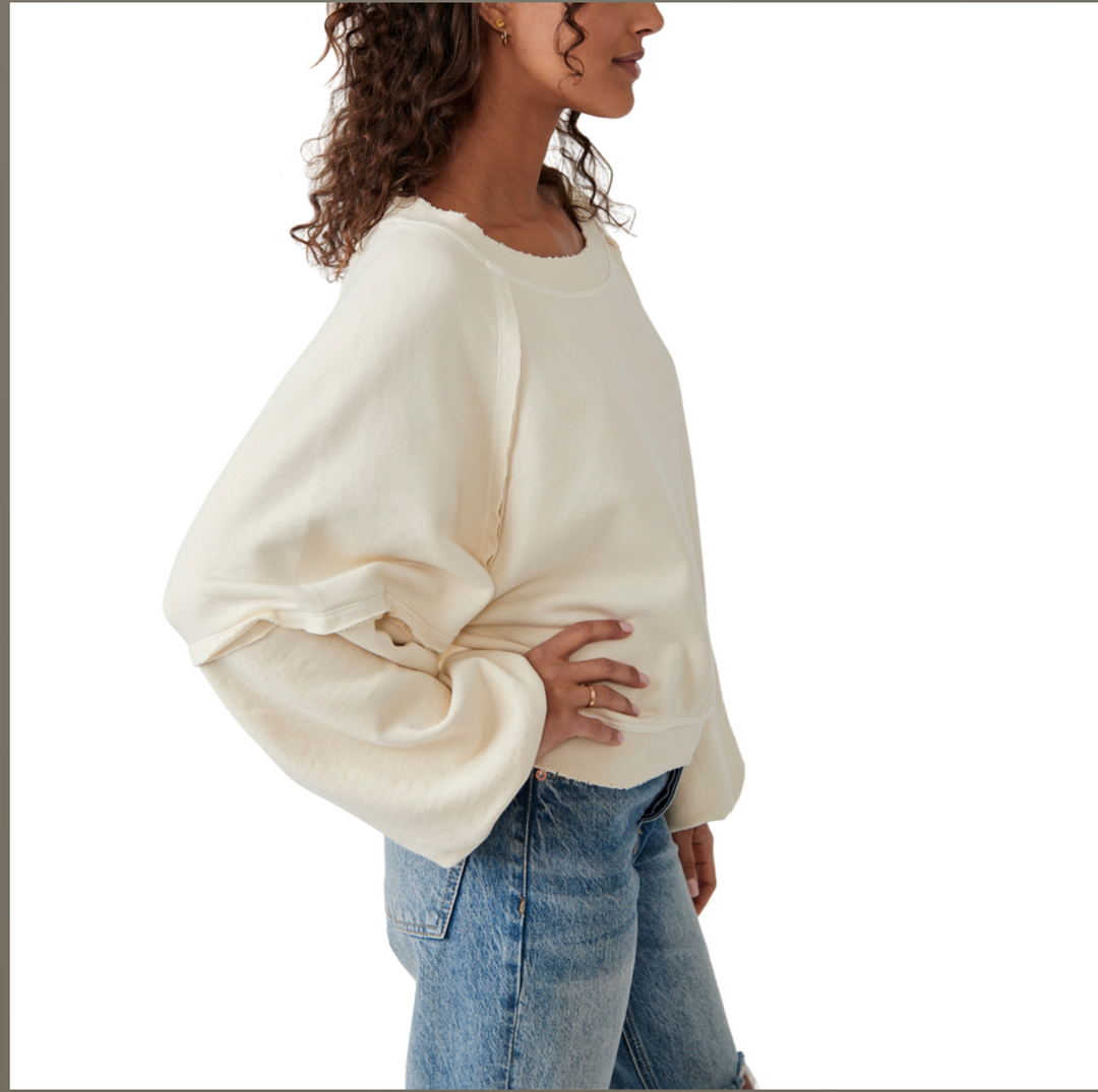 Free People Sweet Deets Sweatshirt Top