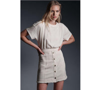 Pilcro Anthropologie Denim Skirt & Knit Tee Twofer Mini Dress