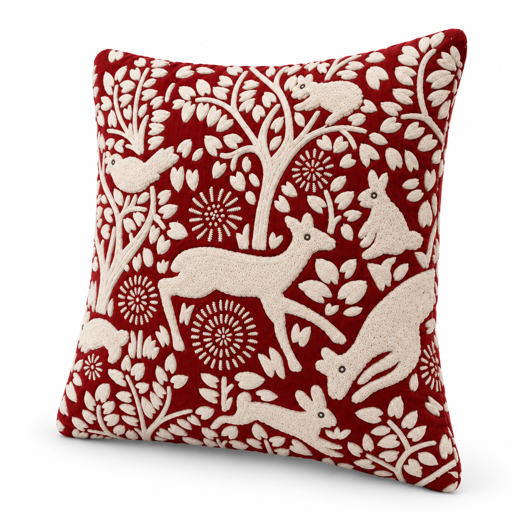 1 PCS Animal Embroidered Cushion Cover Square Throw Pillow SofaHome Decor