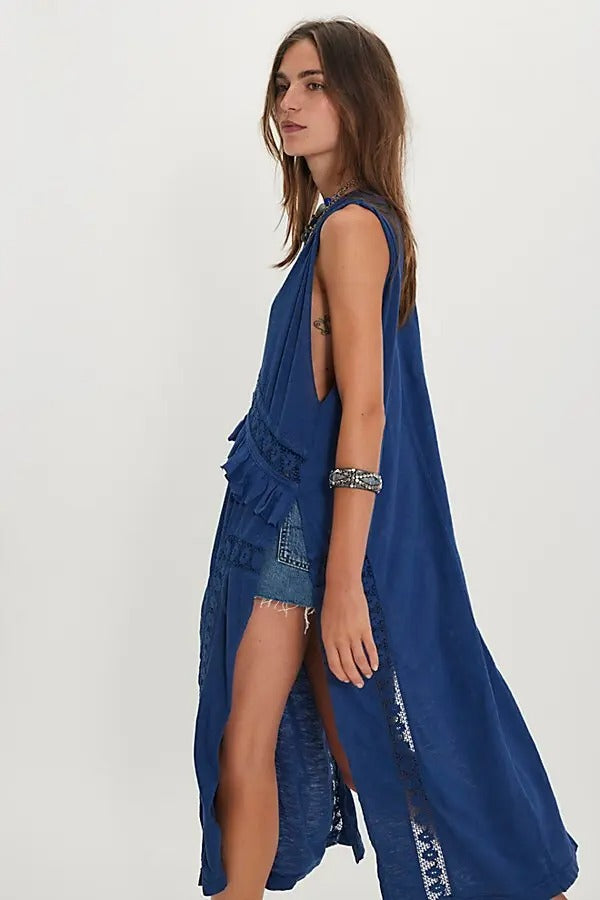 Willow Maxi Top by Free People in Blue, Size: S Willow Maxi Top by Free People in Blue, Size: S
