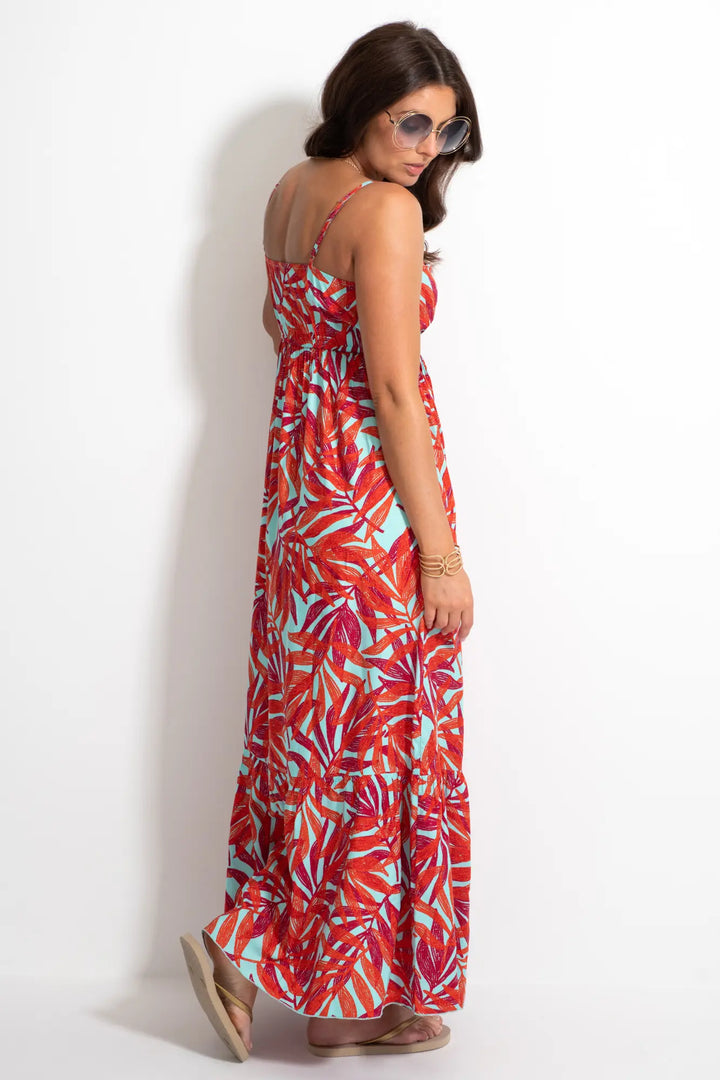 Pour Moi Strappy Tiered Hem Maxi Dress