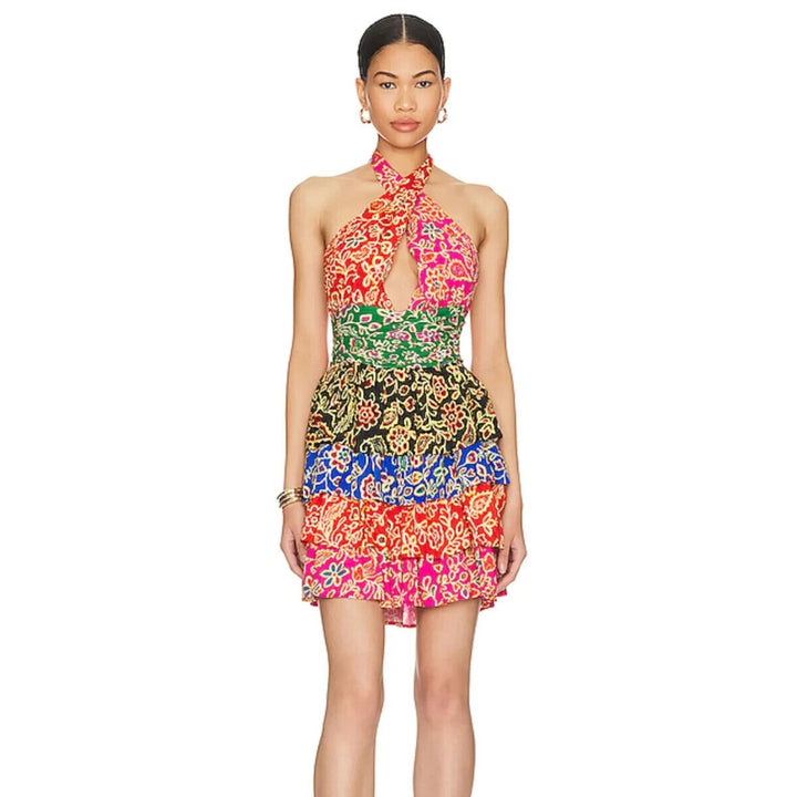 Love The Label Anthropologie Kali Halter Mini Dress