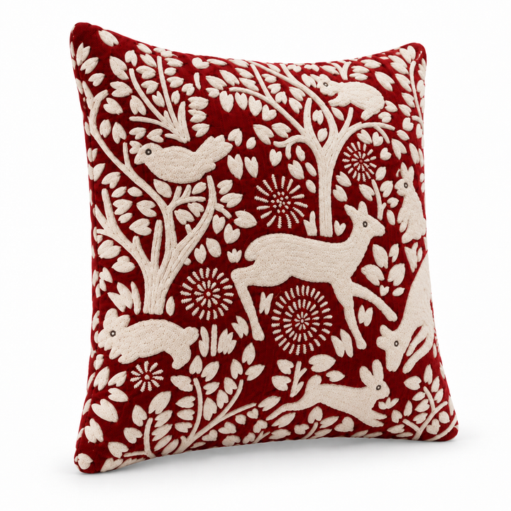 1 PCS Animal Embroidered Cushion Cover Square Throw Pillow SofaHome Decor
