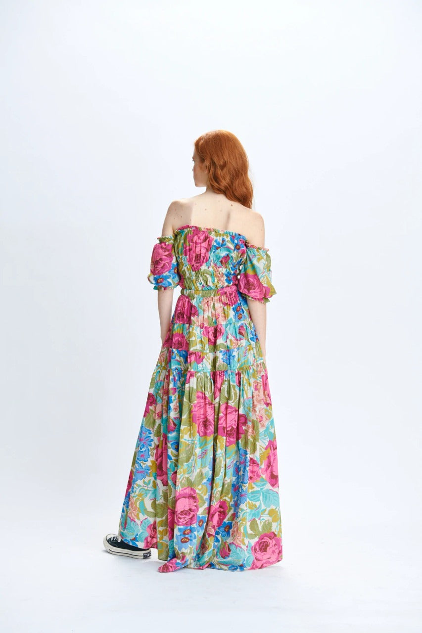Anthropologie Love The Label Floral Printed Maxi Dress White Chocolate Couture Anthropologie Love The Label Floral Printed Maxi Dress White Chocolate Couture