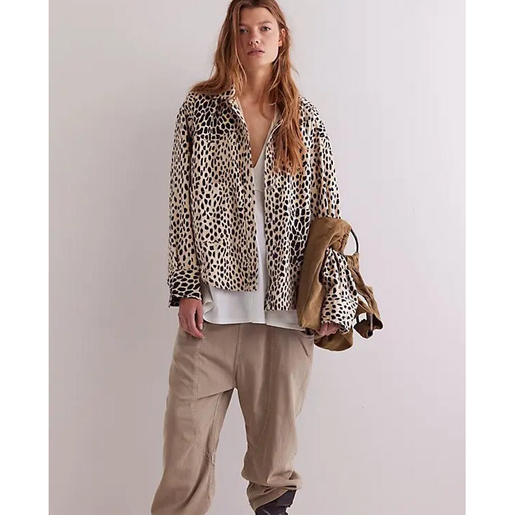 Free People We The Free Calico Flannel Shirt Printed Wild New