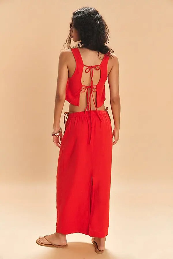 Free People Free-Est Mon Cheri Linen Top
