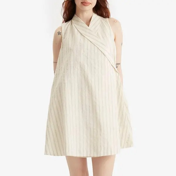 BODE lavender Sail Wrap Mini Dress