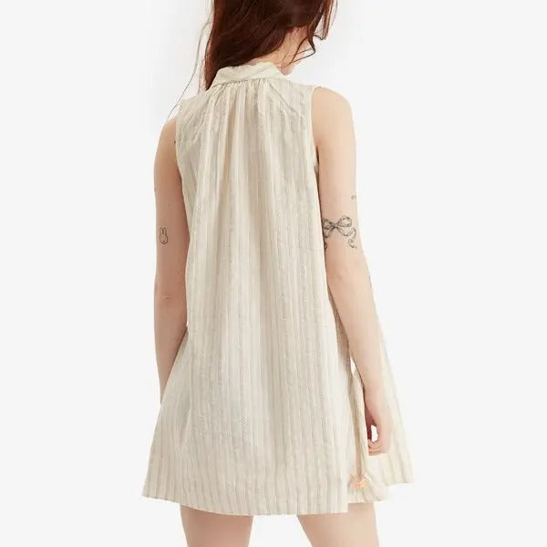 BODE lavender Sail Wrap Mini Dress