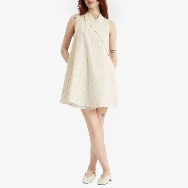 BODE lavender Sail Wrap Mini Dress