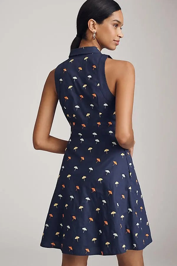 By Anthropologie Maeve Sleeveless Mini Shirt Dress