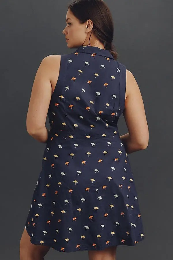 By Anthropologie Maeve Sleeveless Mini Shirt Dress