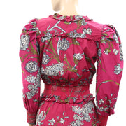 Anthropologie Love The Label Wanda V-Neck Floral Mini Dress