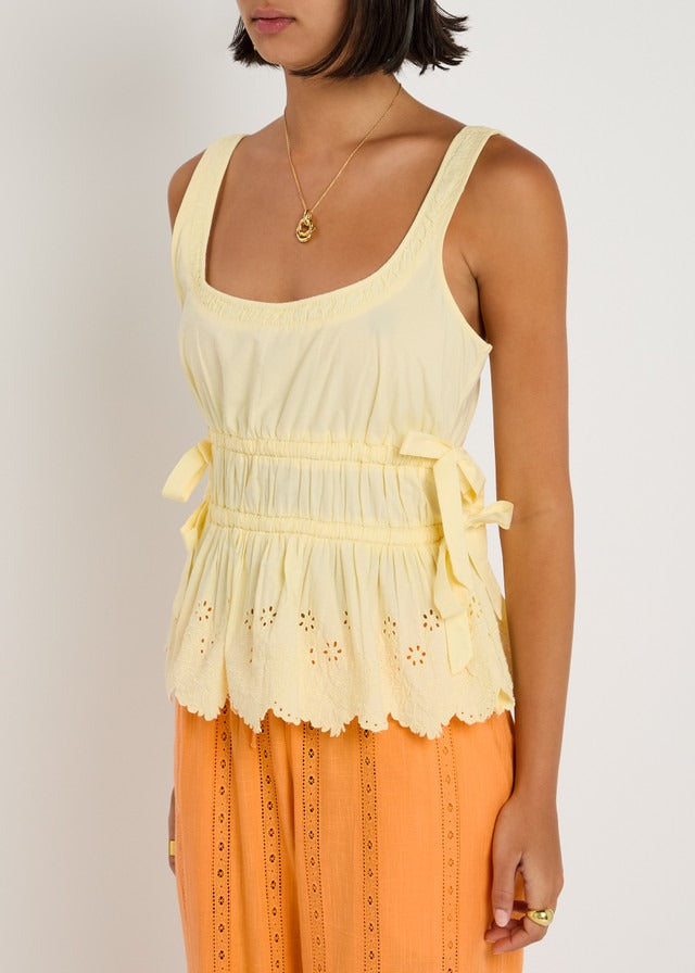 DAMSON MADDER Jade Broderie Camisole Blouse Top