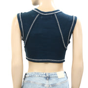Urban Outfitters UO Shrunken Tank Solid Knitted Cropped Top