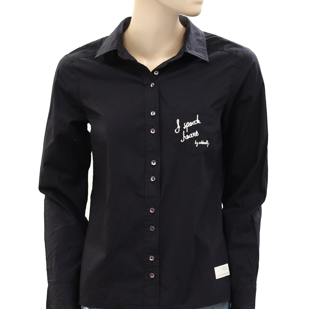 Odd Molly Anthropologie Buttondown Lace Shirt Blouse Top