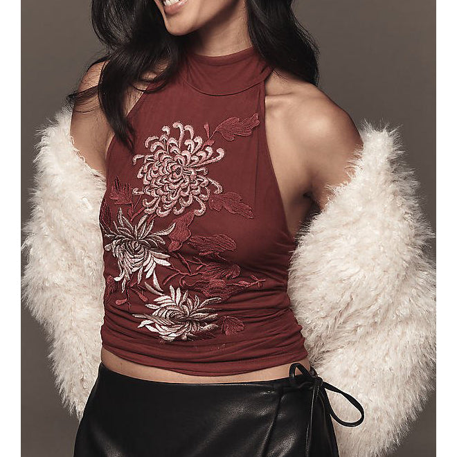 By Anthropologie Backless Mock-Neck Tank Top