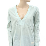 Odd Molly Anthropologie Lace Solid Tunic Top