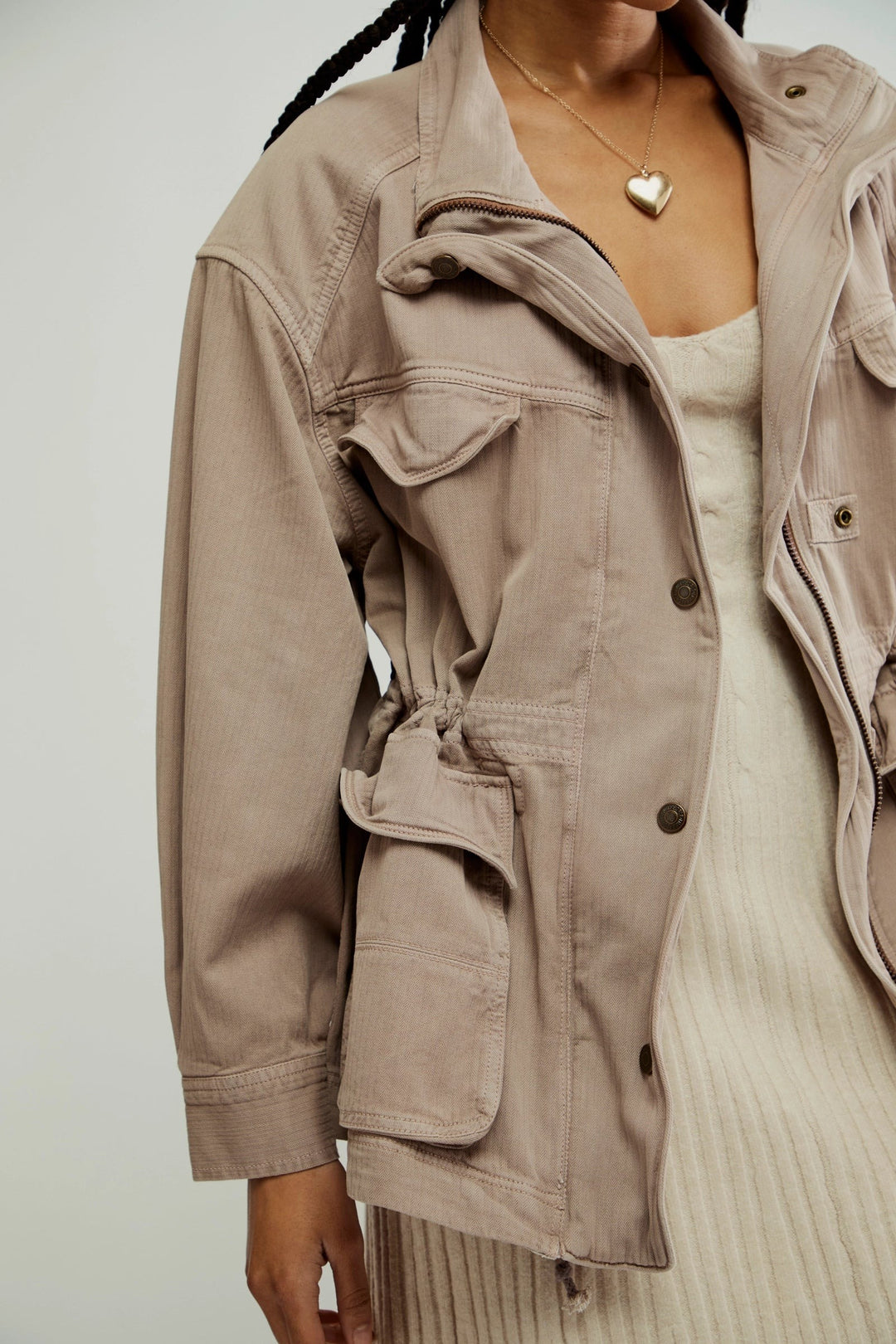 Free People We The Free Arya Utility Jacket Zip up Top