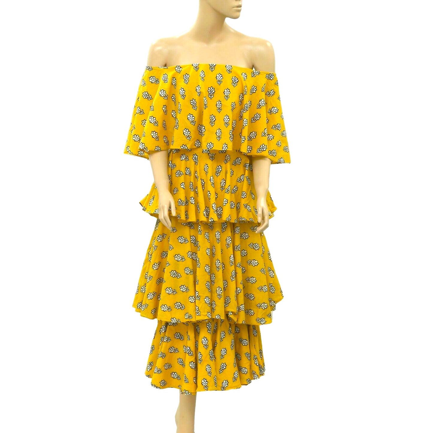 Rhode Lulu Tiered Printed Midi Dress