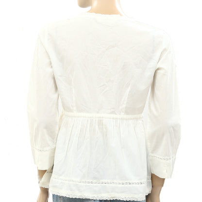 Odd Molly Anthropologie Buttondown Lace Blouse Top
