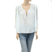 Odd Molly Anthropologie Solid Ruffle Blouse Top
