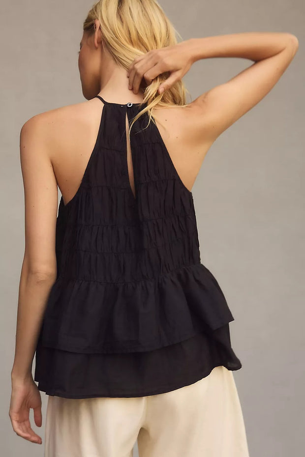 Anthropologie Pilcro Smocked Sleeveless Camisole Tank Top