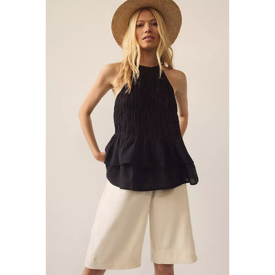 Anthropologie Pilcro Smocked Sleeveless Camisole Tank Top