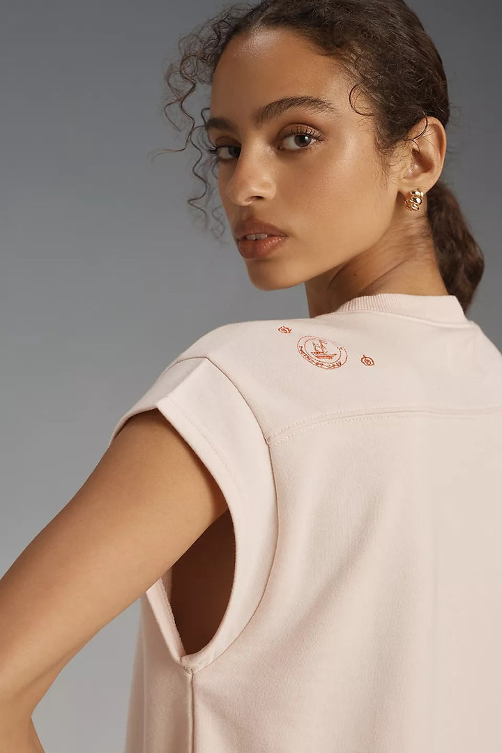 By Anthropologie Embroidered Côte d'Azur Pullover Top