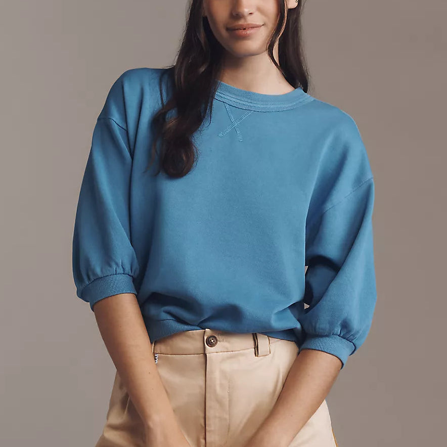 Anthropologie The Niki Bubble Sweatshirt by Pilcro: Embroidered Edition