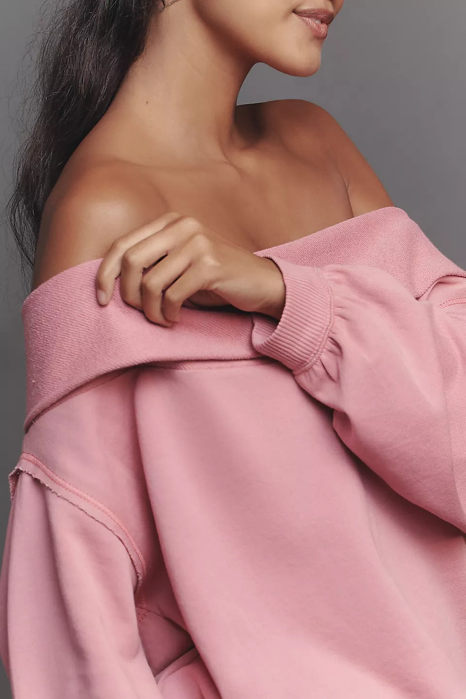 Anthropologie Pilcro Long-Sleeve Slouchy Off-The-Shoulder Tunic Top