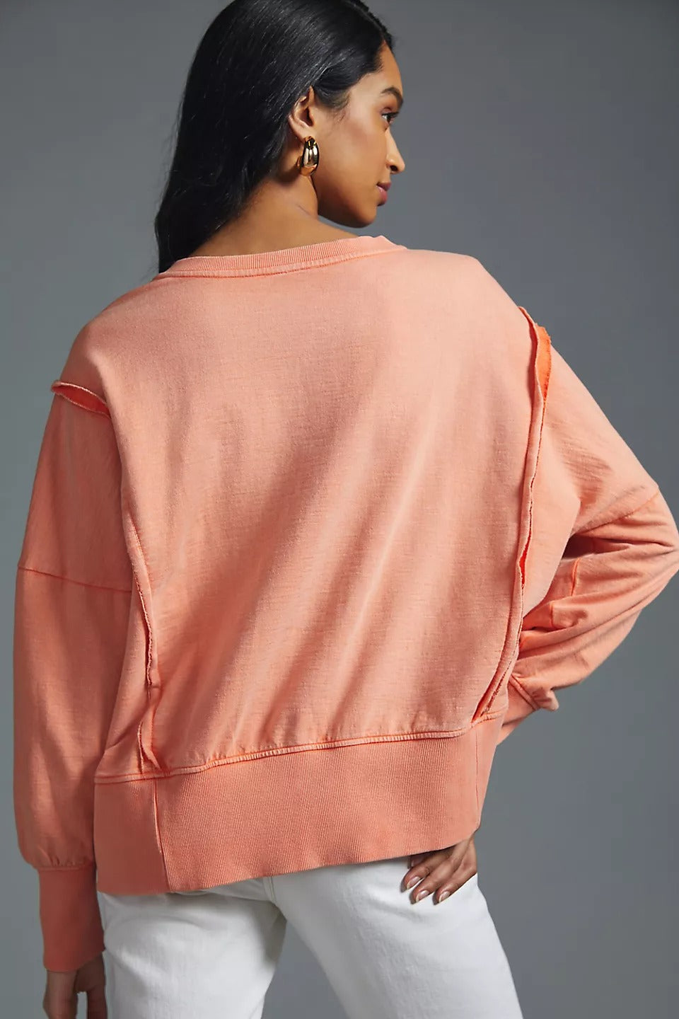 Anthropologie Pilcro Pintuck Sweatshirt Top