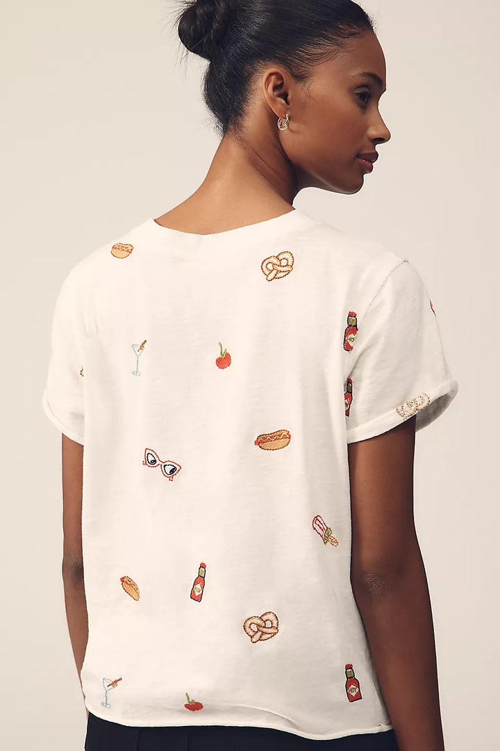 Maeve Anthropologie The Caitlin Boxy T-Shirt Blouse Top