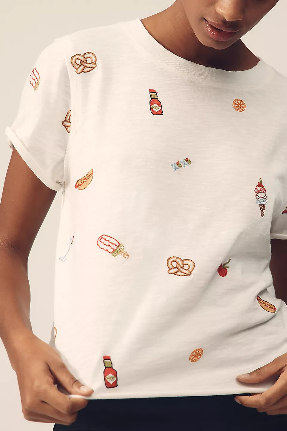 Maeve Anthropologie The Caitlin Boxy T-Shirt Blouse Top