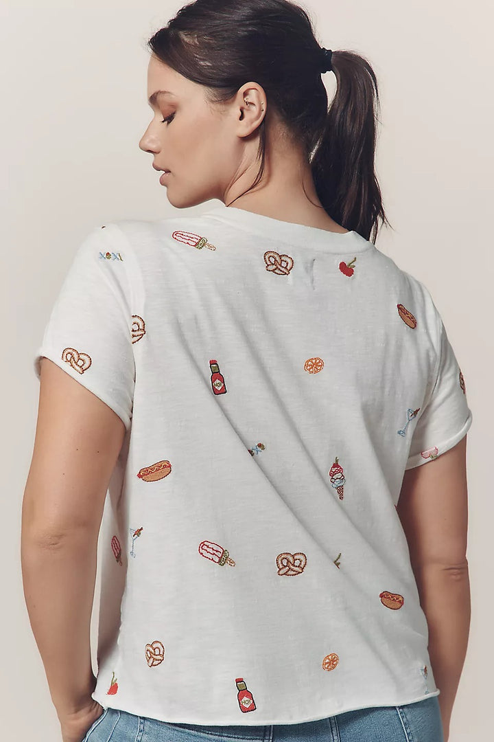 Maeve Anthropologie The Caitlin Boxy T-Shirt Blouse Top