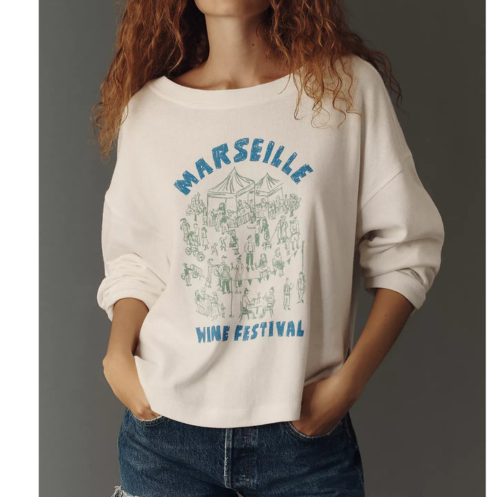 Anthropologie Pilcro Great Escape Long-Sleeve Pullover Sweatshirt Top