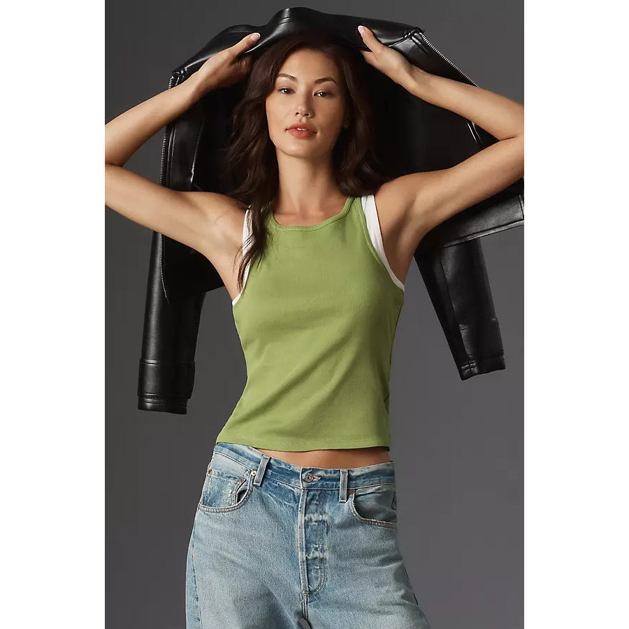 Anthropologie Pilcro Double Trouble Layered Tank Blouse Top