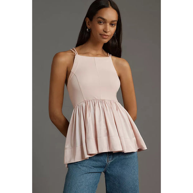 By Anthropologie Sleeveless Peplum Tunic Top